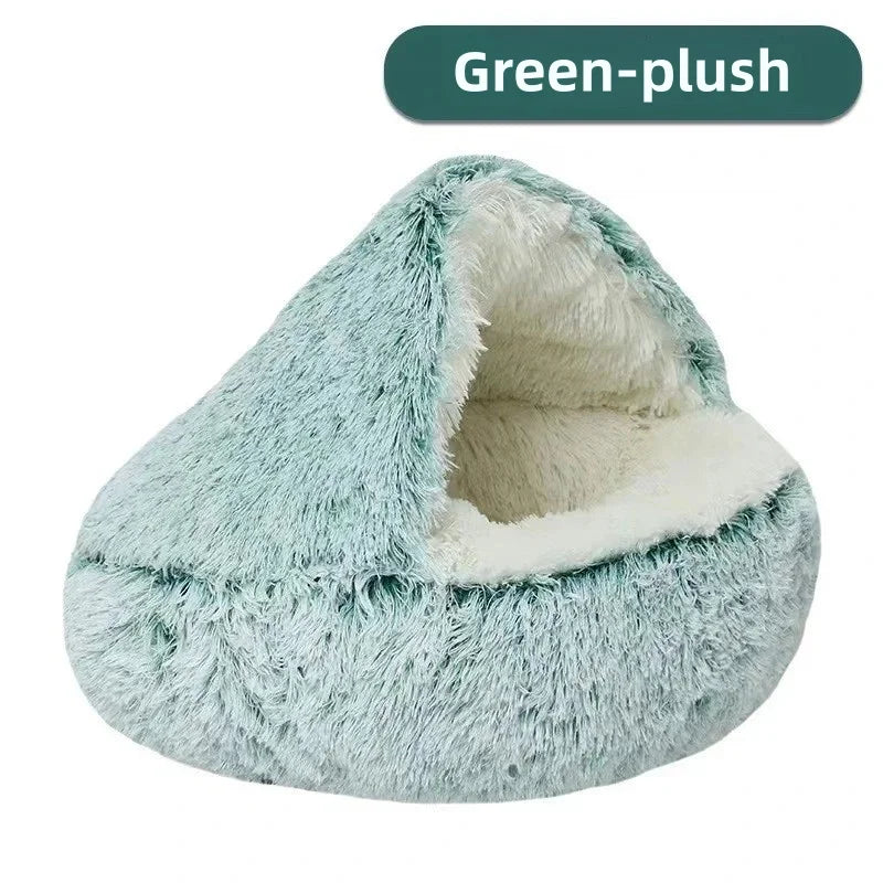 Plush Semi-Enclosed Cat Nest