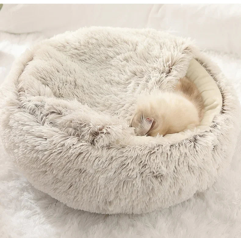 Plush Semi-Enclosed Cat Nest